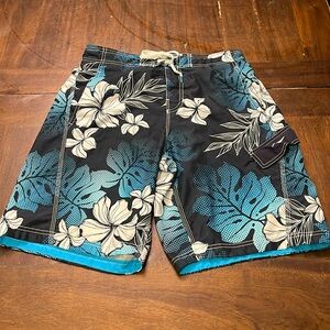 Speedo Blue Floral Swim Trunks